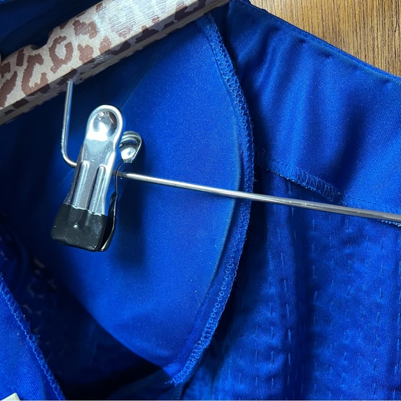 Vintage Long Sleeve Sequin Sunburst Mini Dress P Bodycon Blue Green - Picture 5 of 15